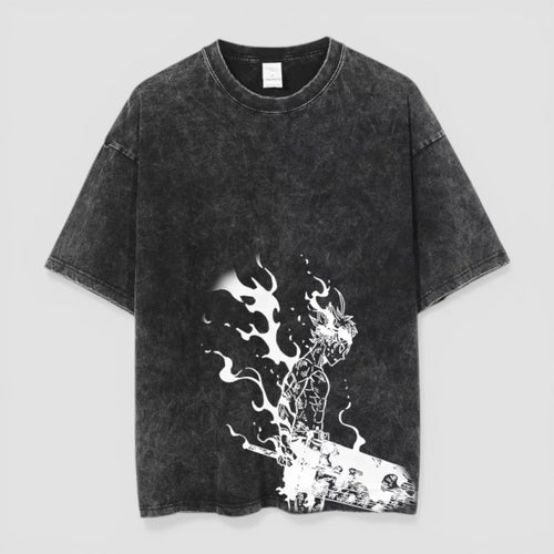 Black and White Swordsman Tee